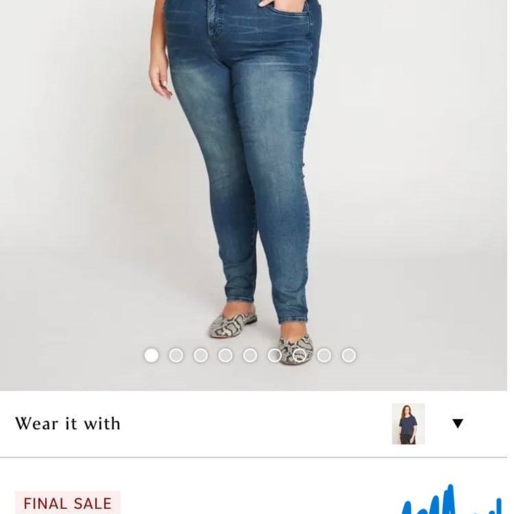 Universal Standard High Rise Seine Skinny Jeans 32" Size 40W